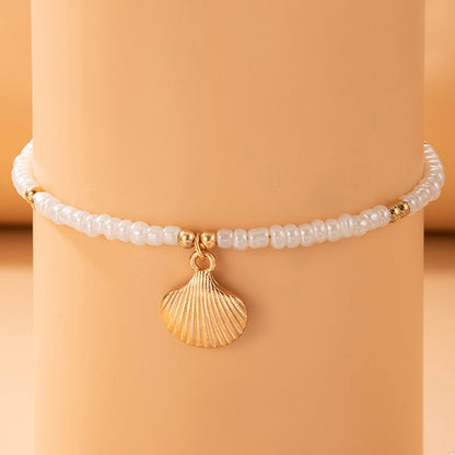 Bracelet de cheville coquillage