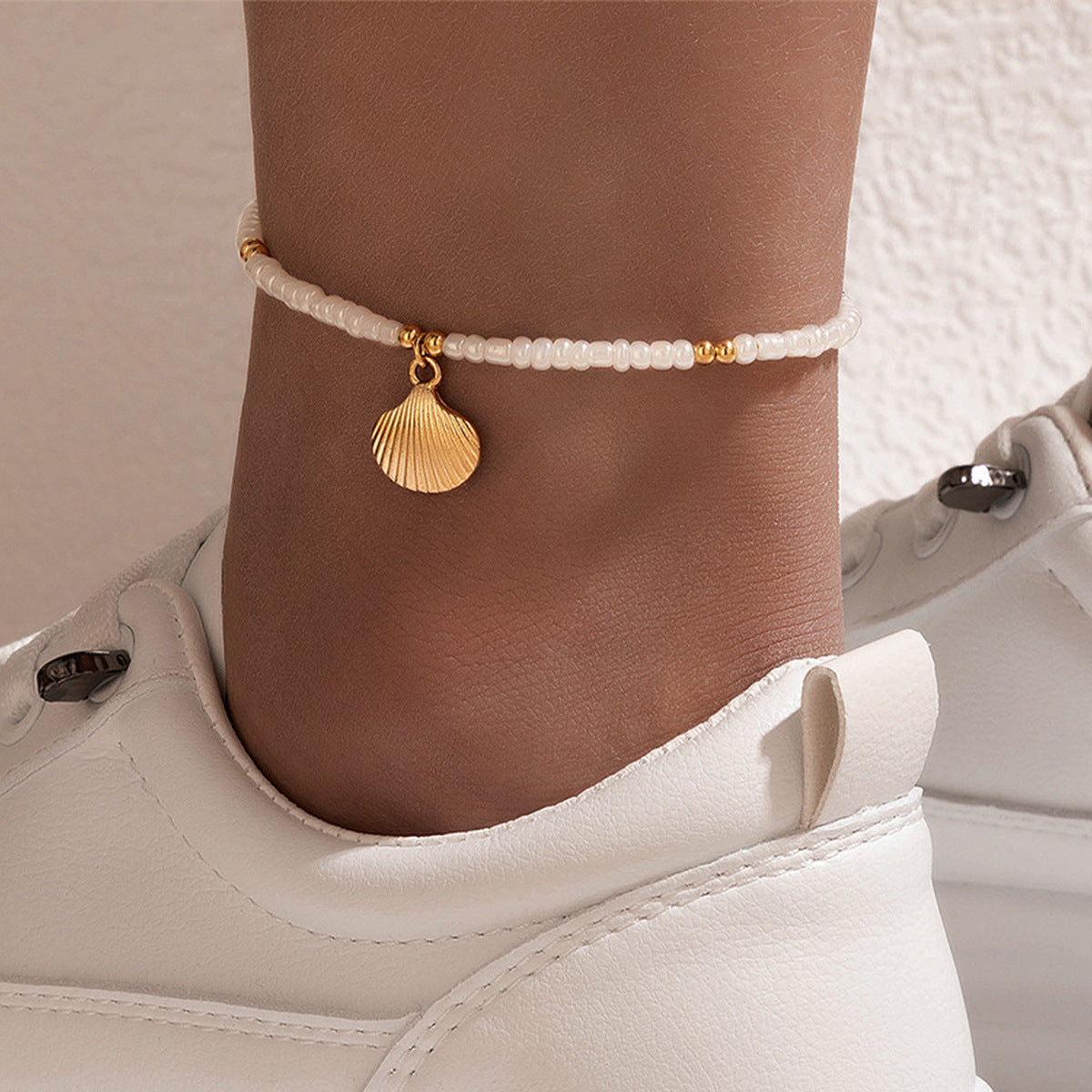 Bracelet de cheville coquillage