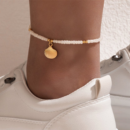 Bracelet de cheville coquillage