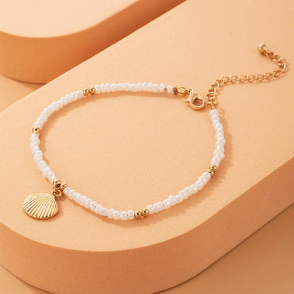 Bracelet de cheville coquillage
