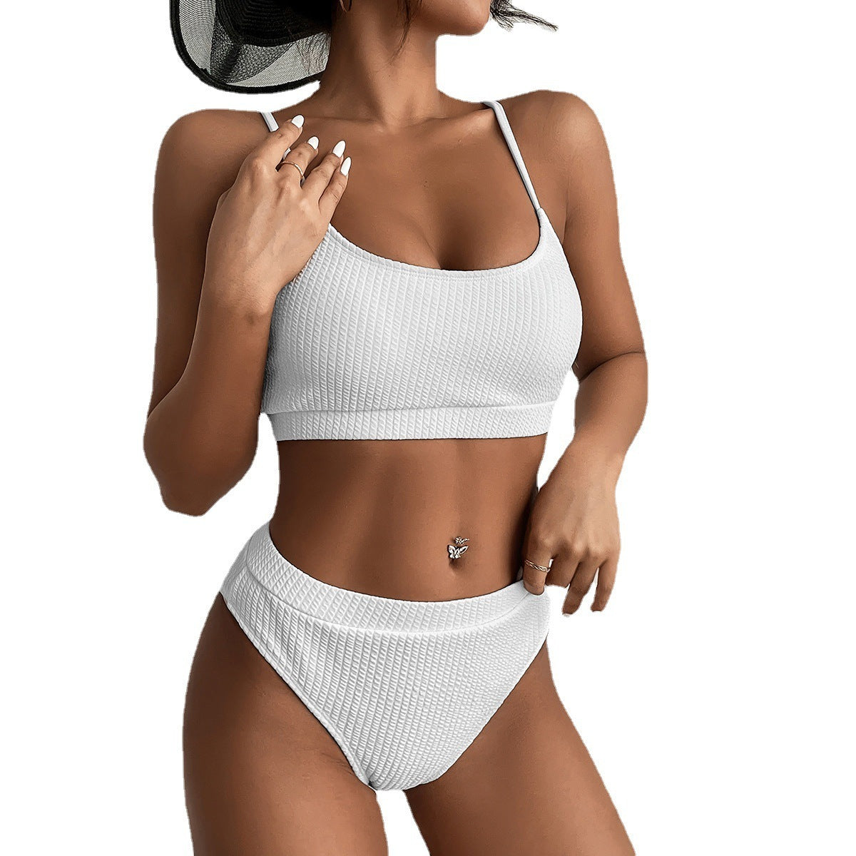 Maillot de Bain 2 Pièces Taille Haute