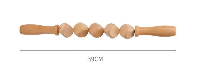 Rouleau de massage en bois anti-cellulite