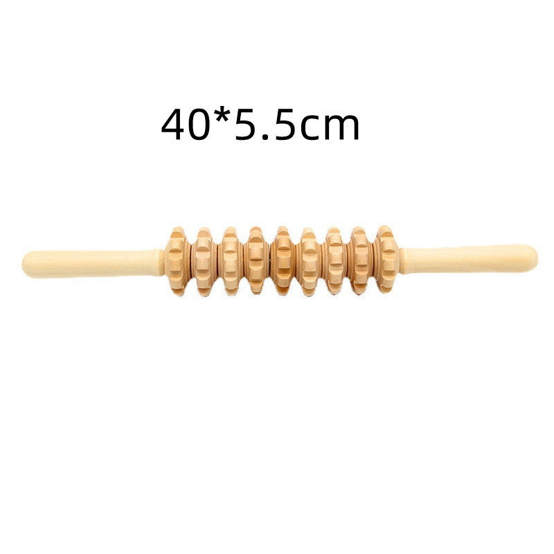 Rouleau de massage en bois anti-cellulite