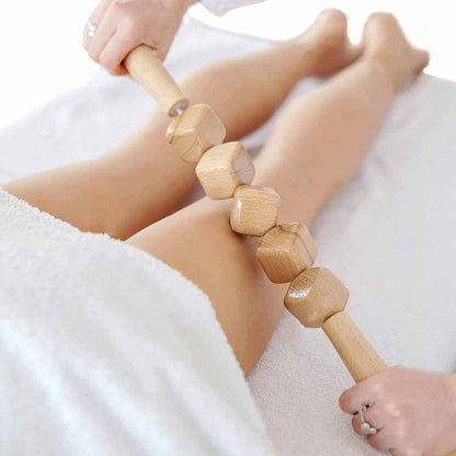 Rouleau de massage en bois anti-cellulite