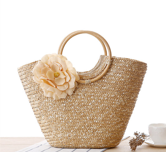 Sac de plage en paille